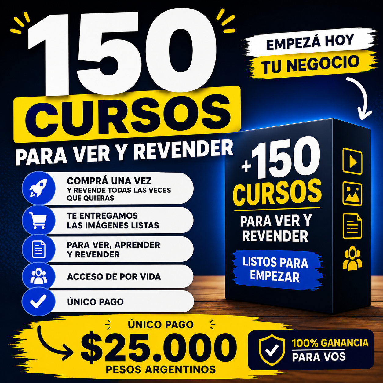 pack de 150 cursos para ganar dinero online