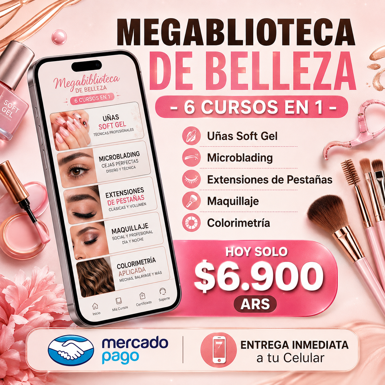 Pack Emprende Belleza (6 Cursos en 1 + Material Técnico y practico)
